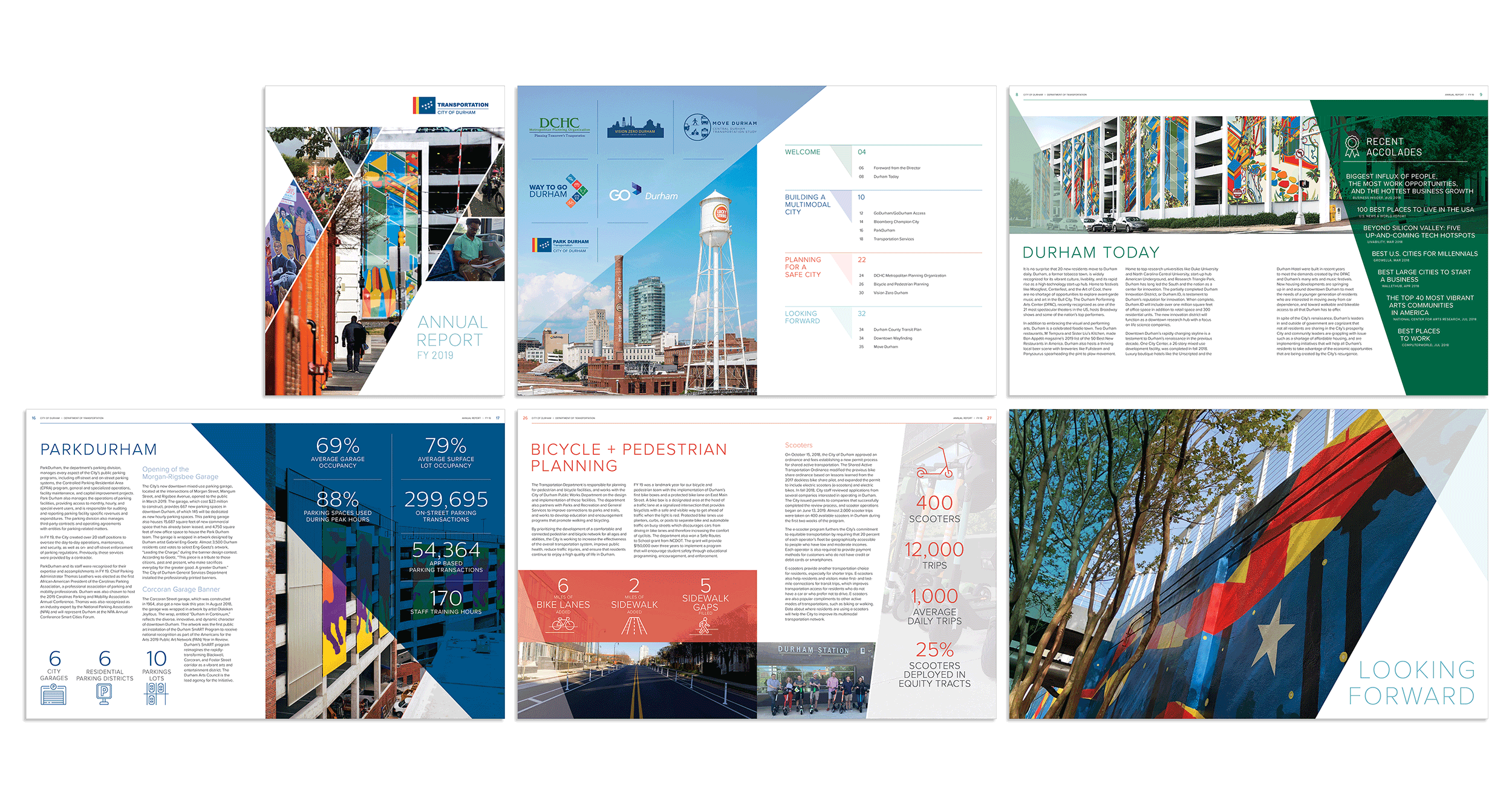 Report design by Virtual Apiary for the City of Durham Department of Transportation